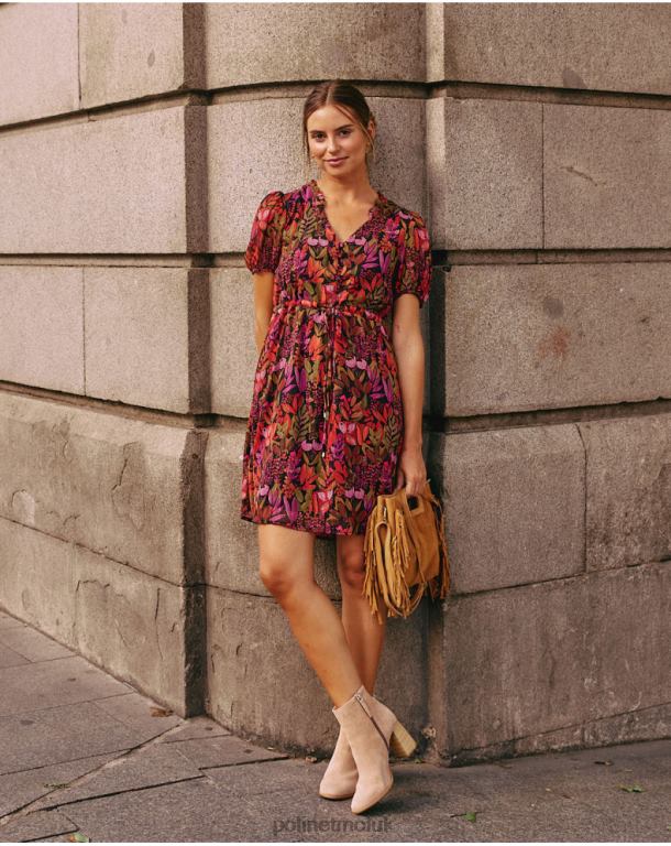 Clothing Polin et moi Maitane Fluid Dress Brown J4DB673