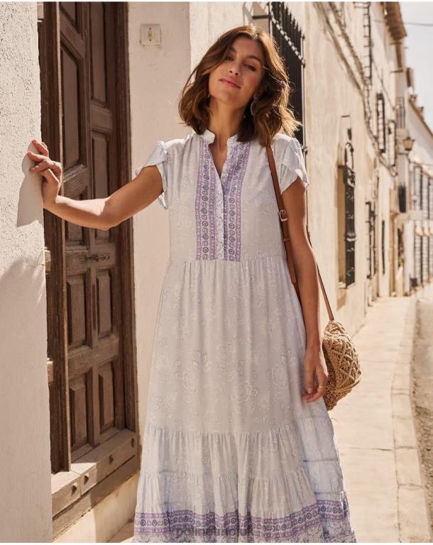 Clothing Polin et moi Mao Alice dress Lilac J4DB641