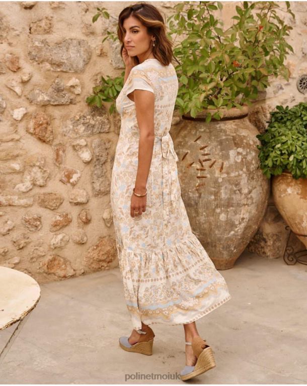 Clothing Polin et moi Martina Buttons Dress Celestial J4DB66