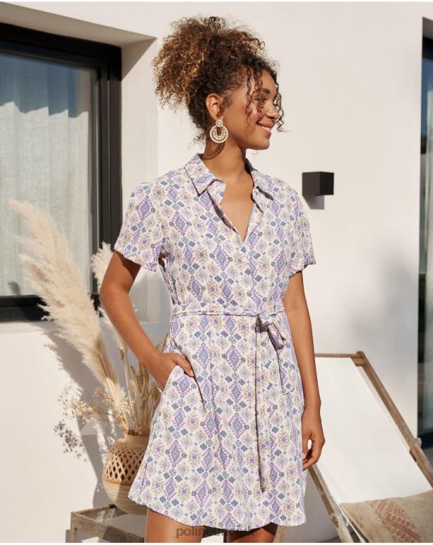 Clothing Polin et moi Plain Short Dress Lilac J4DB643