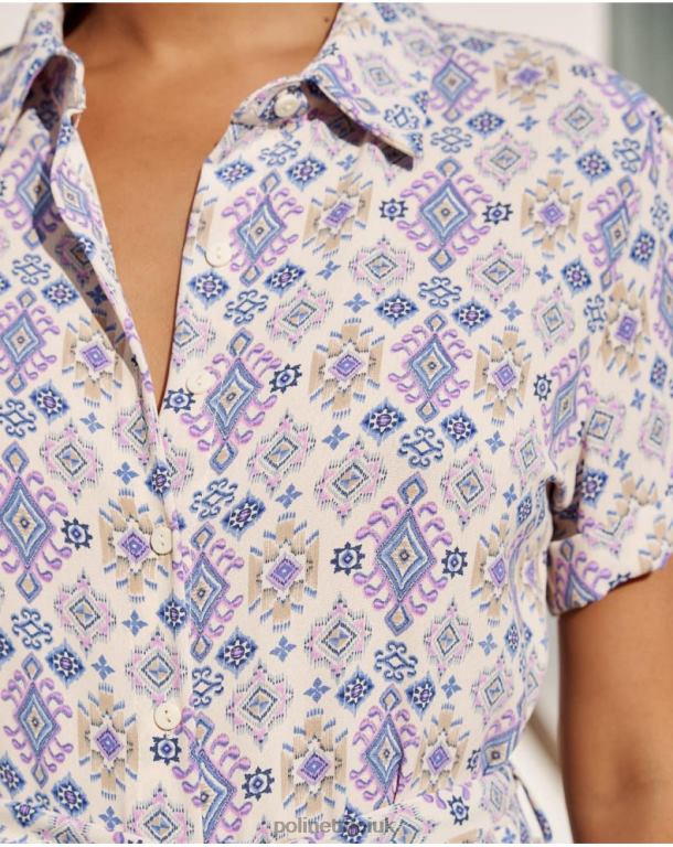 Clothing Polin et moi Plain Short Dress Lilac J4DB643