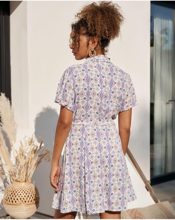 Clothing Polin et moi Plain Short Dress Lilac J4DB643