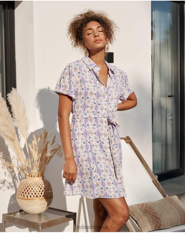 Clothing Polin et moi Plain Short Dress Lilac J4DB643