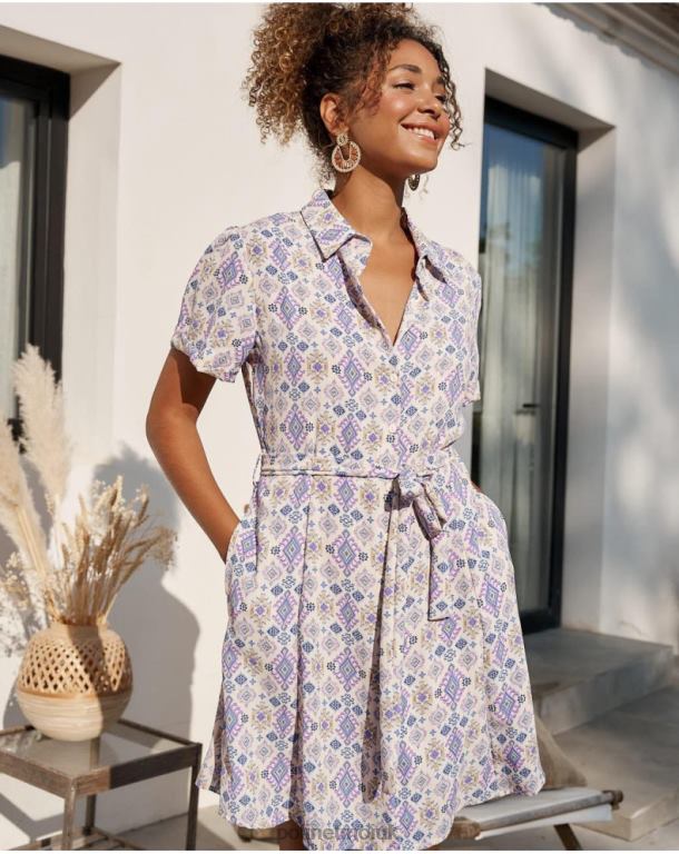 Clothing Polin et moi Plain Short Dress Lilac J4DB643