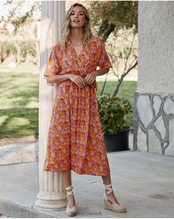 Clothing Polin et moi Rosela Flowing Dress Mango J4DB6108