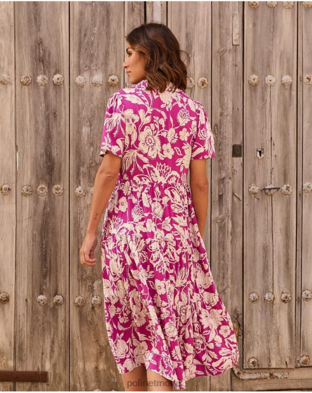 Clothing Polin et moi Silvia Long Dress eggplant J4DB677