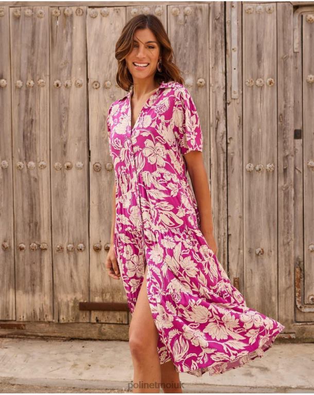 Clothing Polin et moi Silvia Long Dress eggplant J4DB677