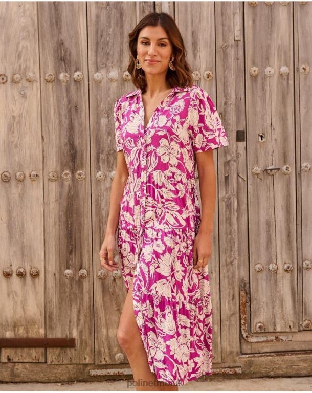 Clothing Polin et moi Silvia Long Dress eggplant J4DB677