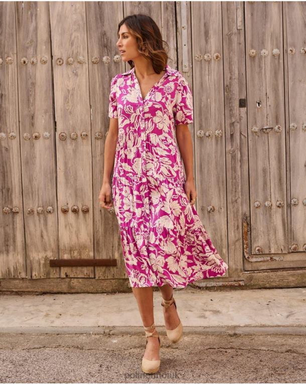 Clothing Polin et moi Silvia Long Dress eggplant J4DB677