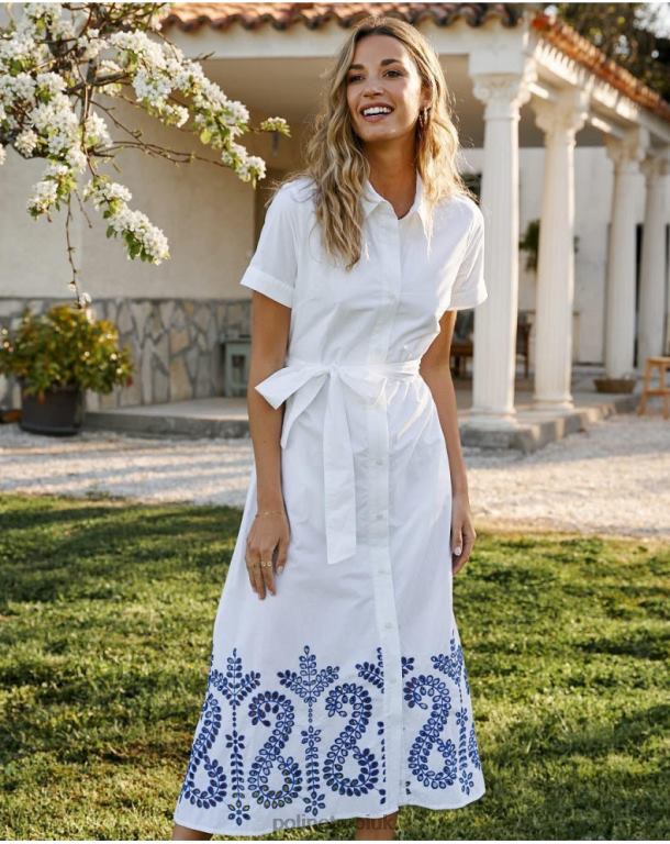 Clothing Polin et moi Tila Embroidery Dress white J4DB6100