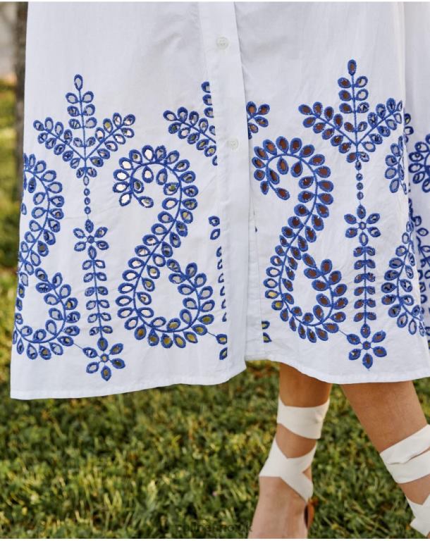 Clothing Polin et moi Tila Embroidery Dress white J4DB6100