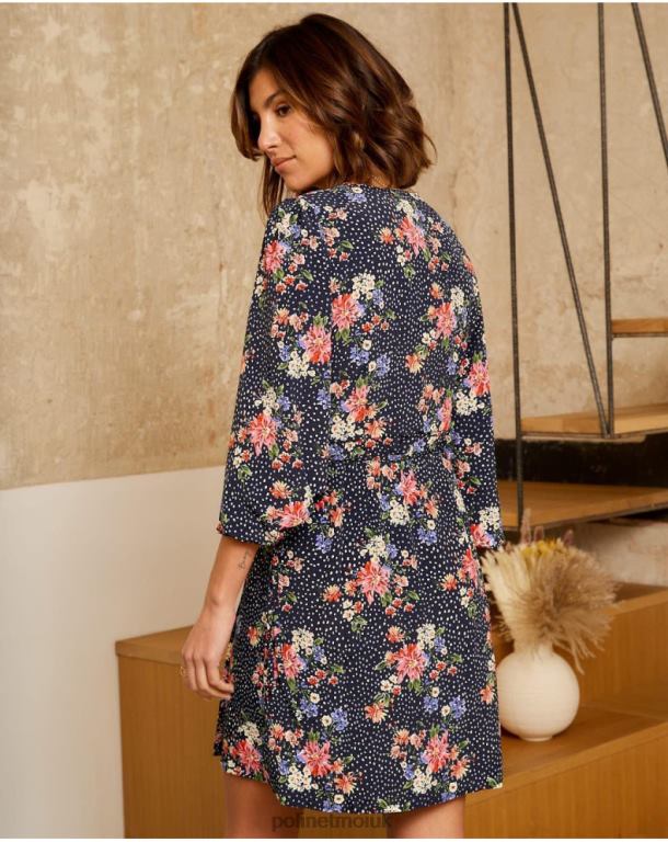 Clothing Polin et moi Topos Fabia dress Marine J4DB6133