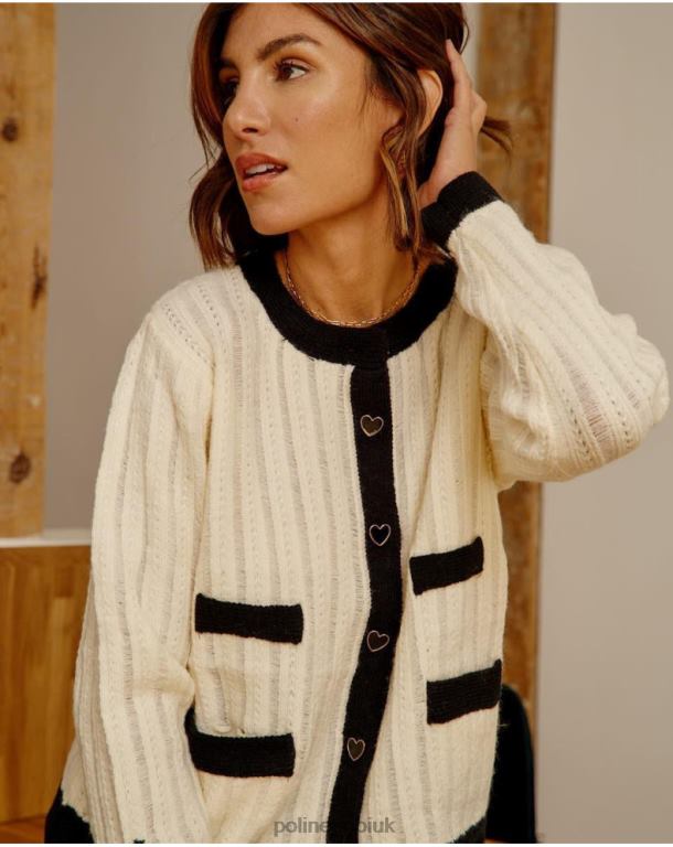 Clothing Polin et moi Cardigan Buttons Davinia Raw J4DB6358