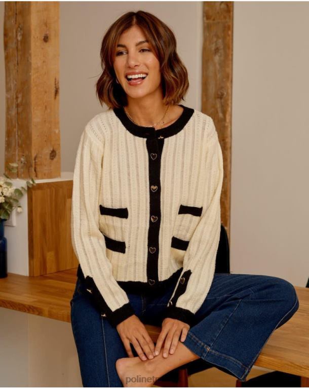 Clothing Polin et moi Cardigan Buttons Davinia Raw J4DB6358