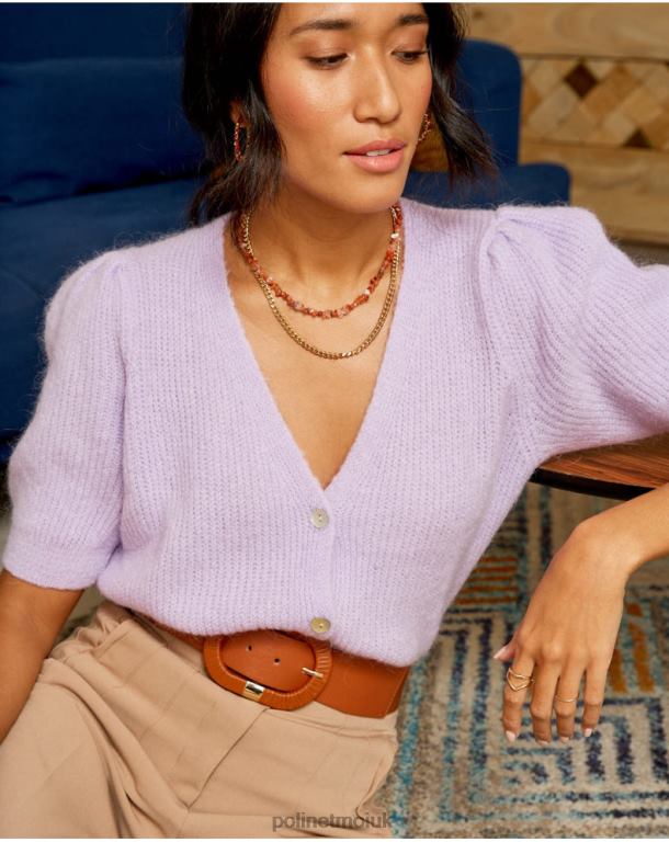 Clothing Polin et moi Cardigan Clarisa Point Lilac J4DB6351