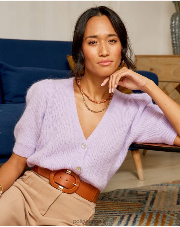 Clothing Polin et moi Cardigan Clarisa Point Lilac J4DB6351
