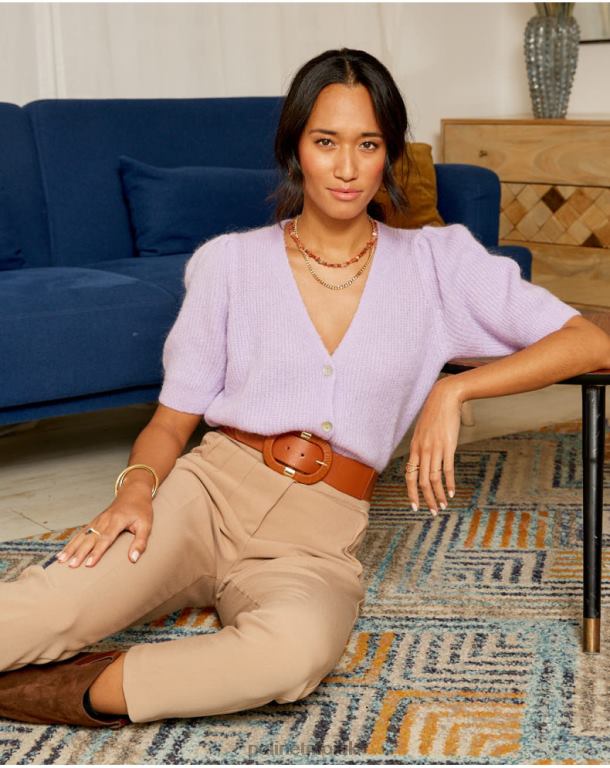 Clothing Polin et moi Cardigan Clarisa Point Lilac J4DB6351