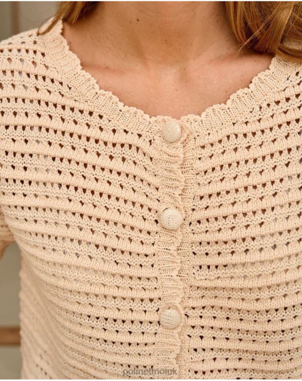 Clothing Polin et moi Cardigan Knitted Seine Beige J4DB6353