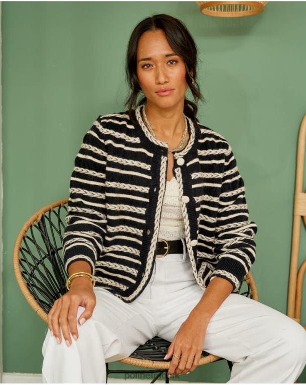 Clothing Polin et moi Cardigan spikes Mara Black J4DB6359