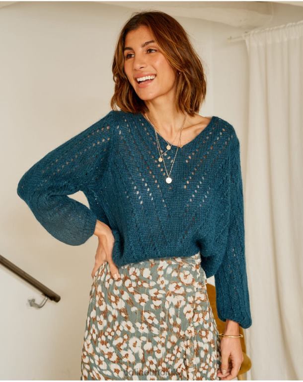 Clothing Polin et moi Sweater Hilaria Drafts GREEN FOREST J4DB6356