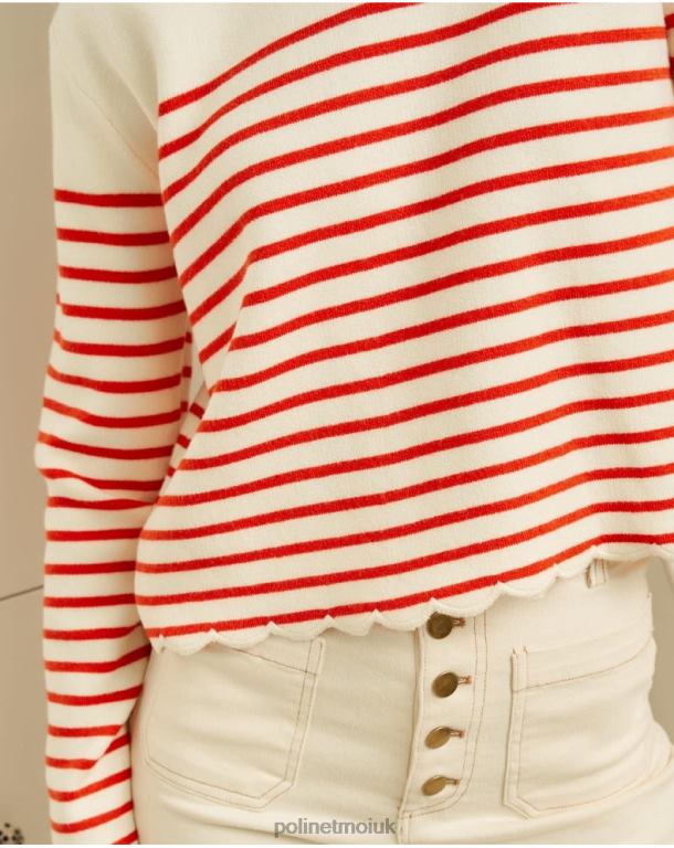 Clothing Polin et moi Sweater Sailor Ane white J4DB6350