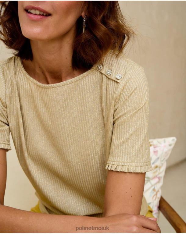 Clothing Polin et moi Sweater Simonne Knot GOLD/PLATINUM J4DB6343