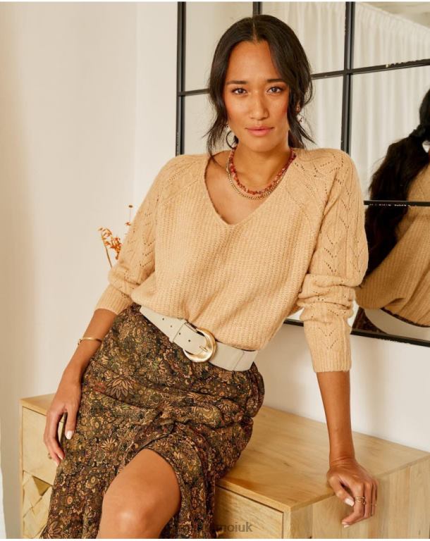 Clothing Polin et moi Sweater Standard Spikes camel J4DB6355