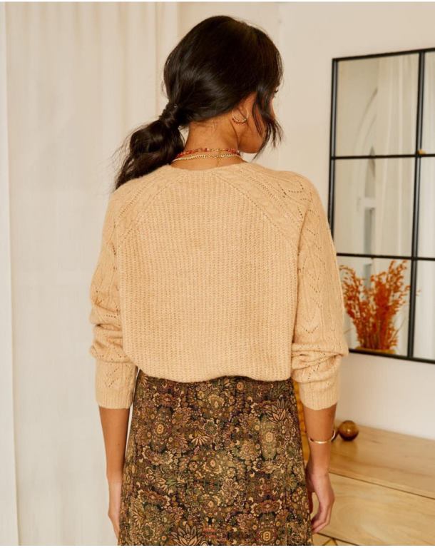 Clothing Polin et moi Sweater Standard Spikes camel J4DB6355