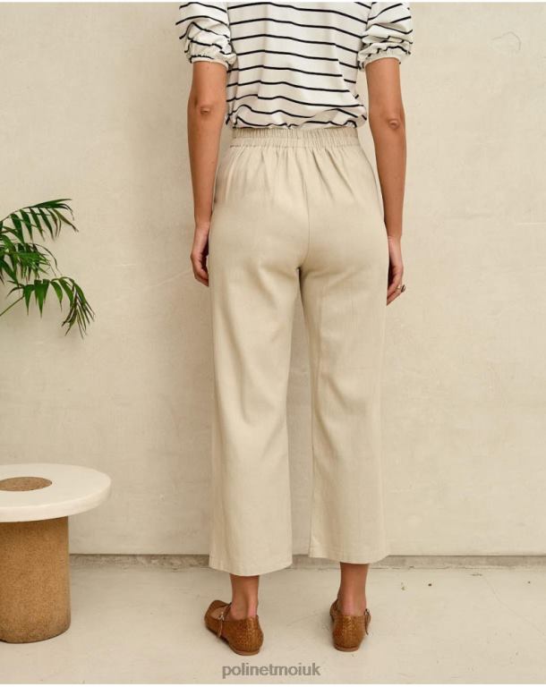 Clothing Polin et moi Buttons Net Pants Beige J4DB6334