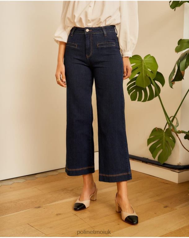 Clothing Polin et moi Cropped Bea Pants Marine J4DB6335