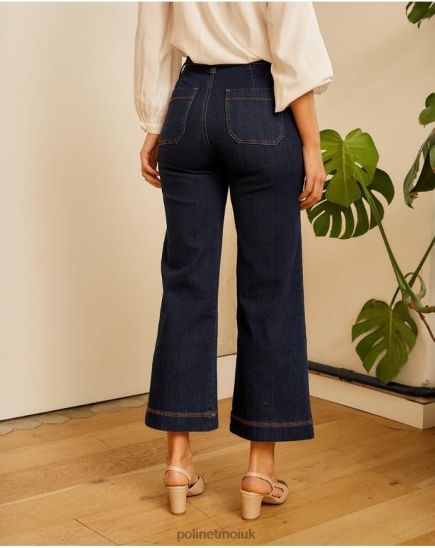 Clothing Polin et moi Cropped Bea Pants Marine J4DB6335