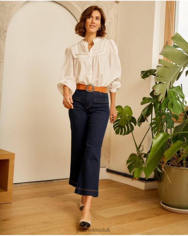 Clothing Polin et moi Cropped Bea Pants Marine J4DB6335