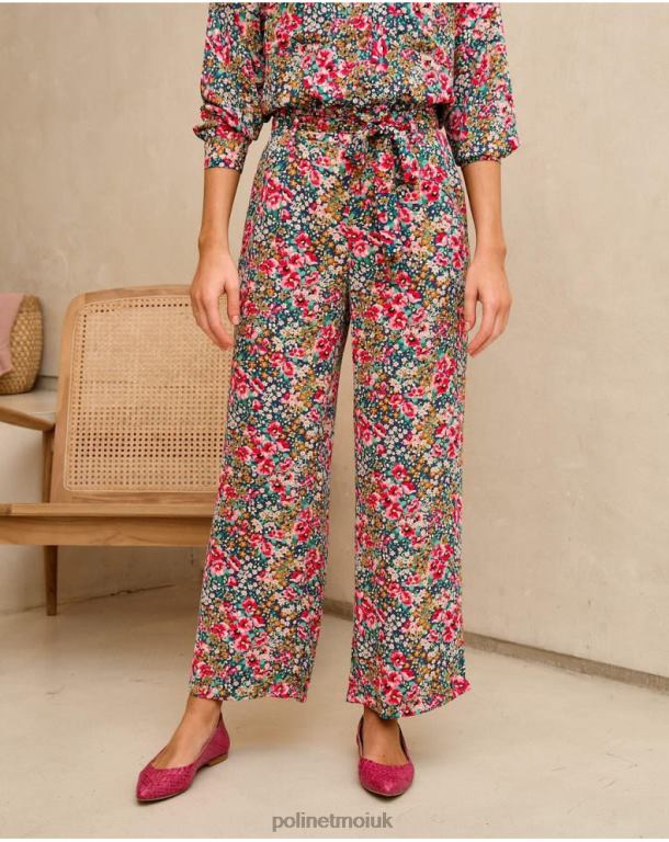 Clothing Polin et moi Fanni Bow trousers emerald green J4DB6331