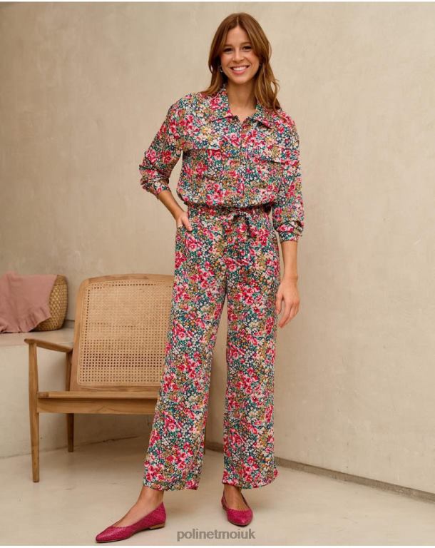 Clothing Polin et moi Fanni Bow trousers emerald green J4DB6331