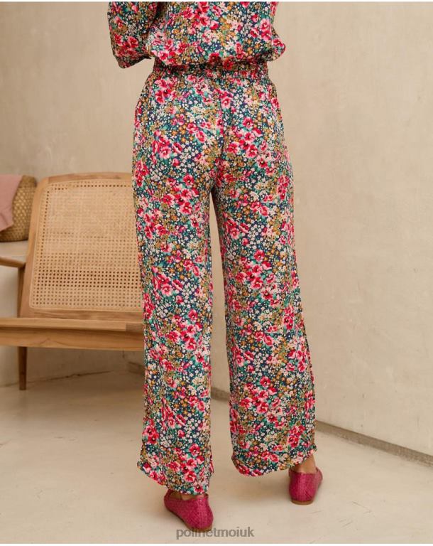 Clothing Polin et moi Fanni Bow trousers emerald green J4DB6331