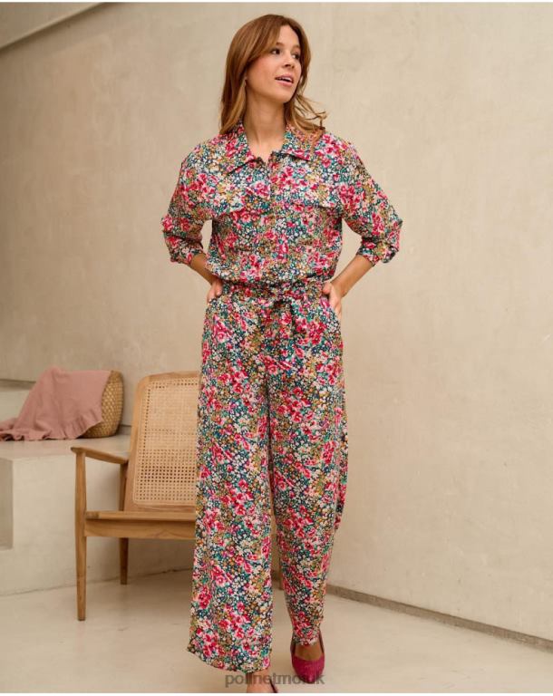 Clothing Polin et moi Fanni Bow trousers emerald green J4DB6331