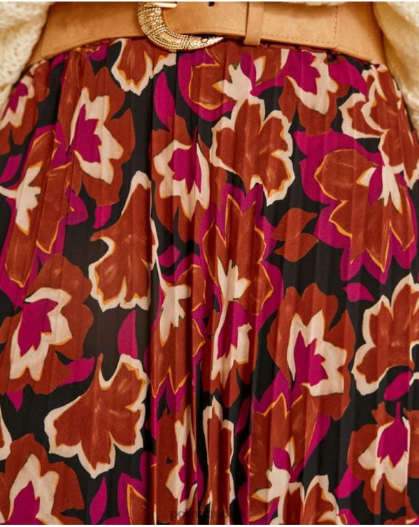 Clothing Polin et moi Floral skirt Suzy Raspberry J4DB6323