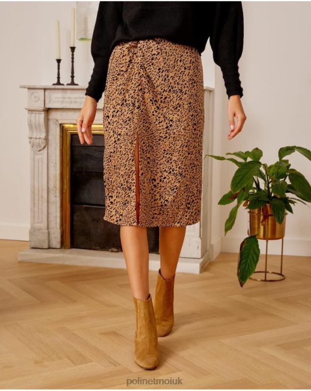 Clothing Polin et moi Jade Knot Skirt camel J4DB6312