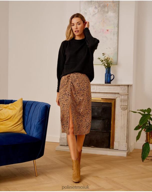 Clothing Polin et moi Jade Knot Skirt camel J4DB6312