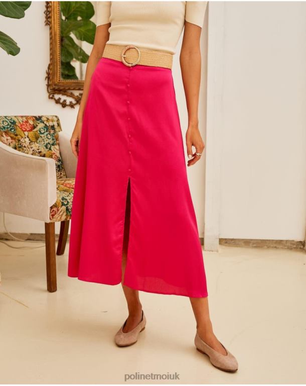 Clothing Polin et moi Maeva Button Skirt cherry J4DB6313