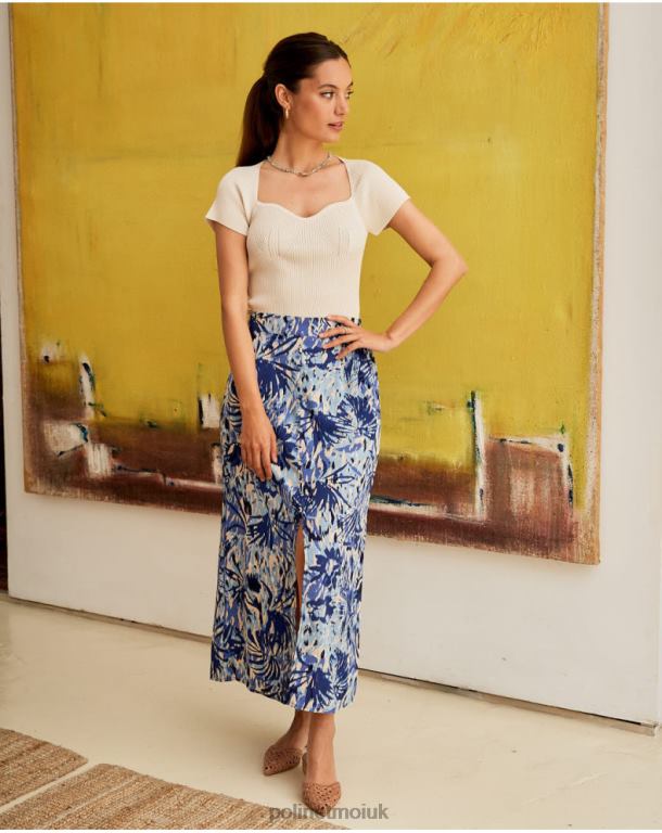 Clothing Polin et moi Nago Leaf Skirt Atlantic J4DB6300