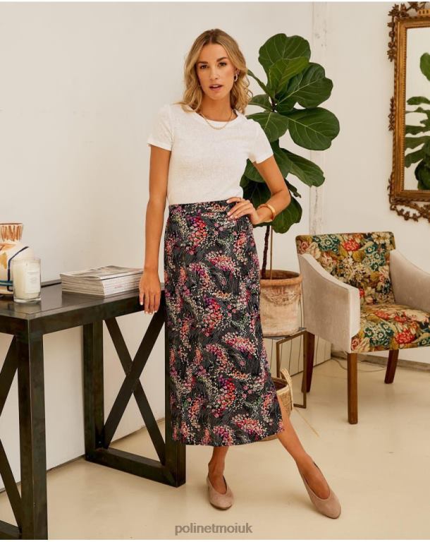 Clothing Polin et moi Skirt Flowers Jara black J4DB6309