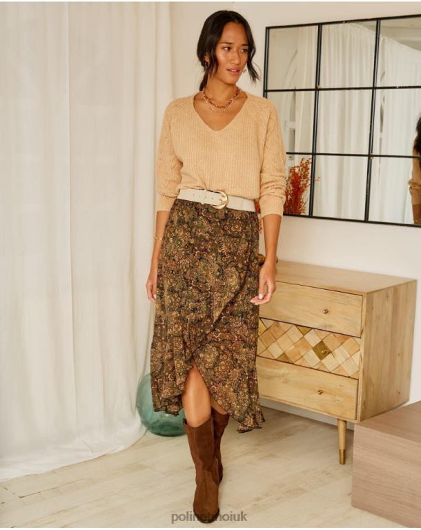 Clothing Polin et moi Skirt Ruffle Shepherdess Kaki J4DB6321