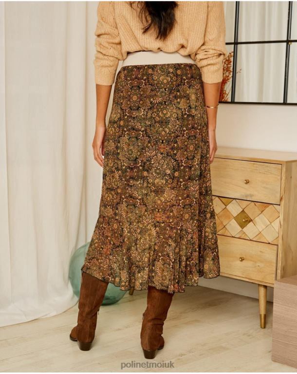 Clothing Polin et moi Skirt Ruffle Shepherdess Kaki J4DB6321