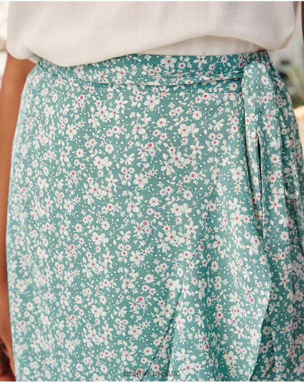 Clothing Polin et moi Skirt Ruffled Happiness Emerald green J4DB6295
