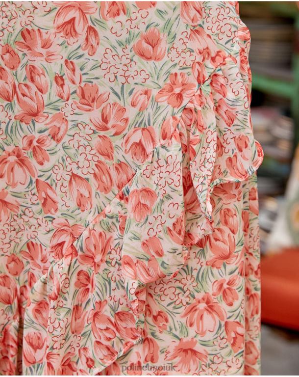 Clothing Polin et moi Skirt Tulips Elaia Salmon J4DB6315