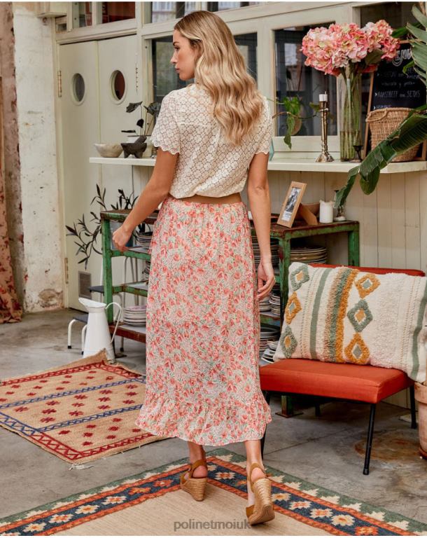 Clothing Polin et moi Skirt Tulips Elaia Salmon J4DB6315