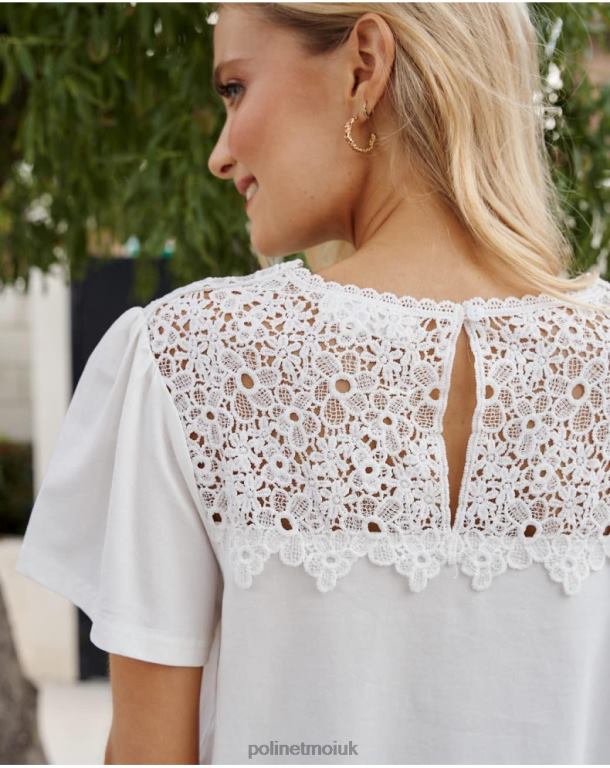 Clothing Polin et moi Calada Luana T-shirt white J4DB6242