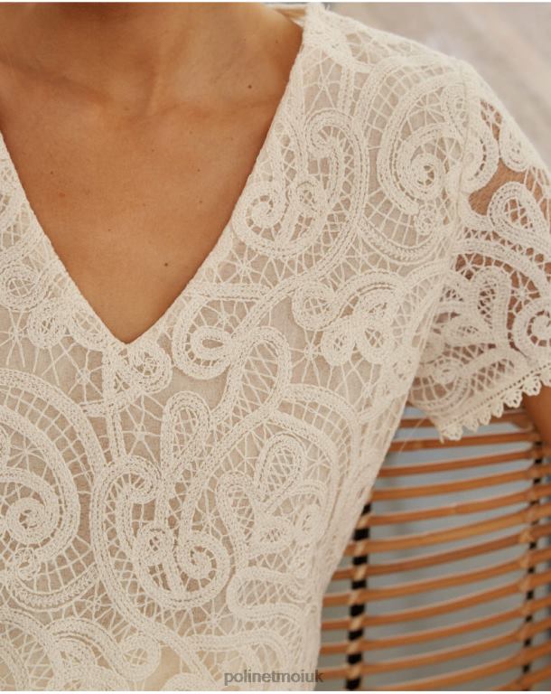 Clothing Polin et moi Embroidered Bruma T-shirt Raw J4DB6248