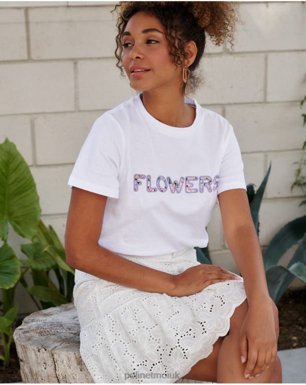 Clothing Polin et moi Flowers Bela T-shirt white J4DB6250